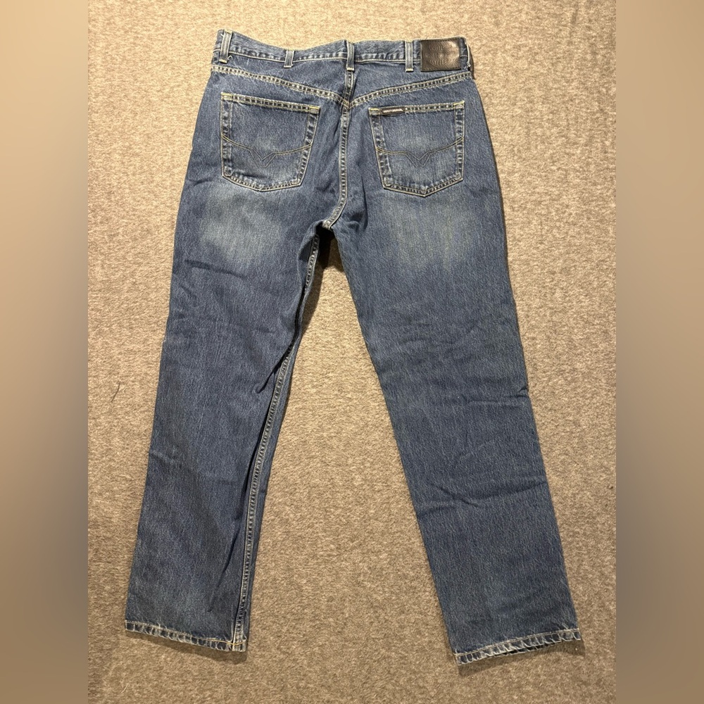 Harley Davidson Jeans Mens 38x32 blue cotton y2k durable straight leg comfort
